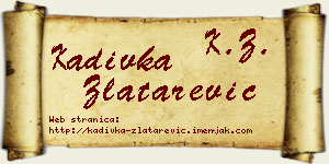Kadivka Zlatarević vizit kartica
